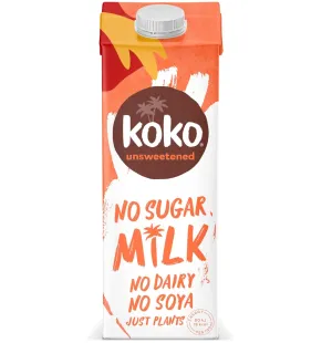 Koko Unsweetened No Sugar Coconut M!lk with Calcium - 1litre